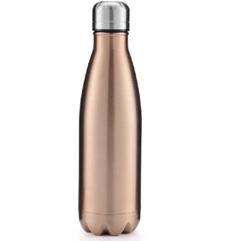 Promotional Branded Stainless Steel Chilly Bottles Double Walled - Rose Gold / Copper